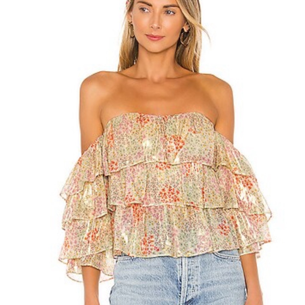 Lovers & Friends Ocean Eyes Strapless top